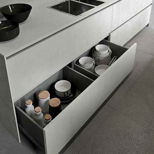 Base unit with 150 cm wide large drawers